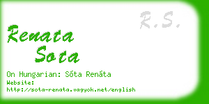 renata sota business card